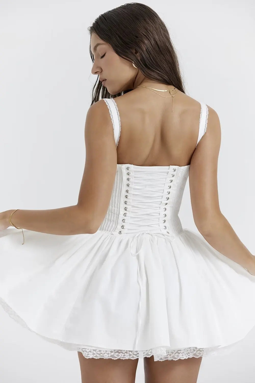 Sexy Spaghetti Strap Corset Fluffy Christmas Party Dresses