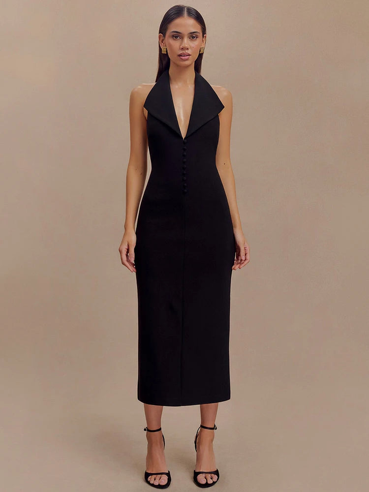 Elegant Backless Bodycon Tank Dress