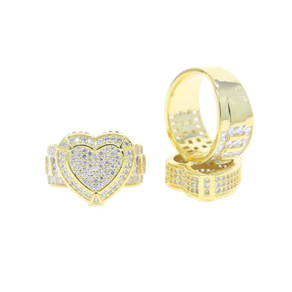 Lover Heart Shape Sparking Zirconia Ring
