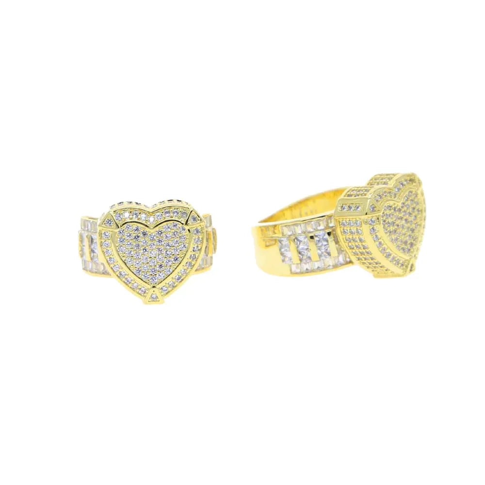 Lover Heart Shape Sparking Zirconia Ring