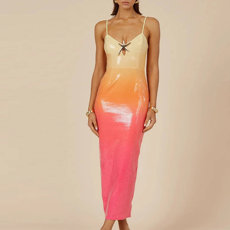 Starfish Suspender Summer Fashion Sleeveless Party Dress