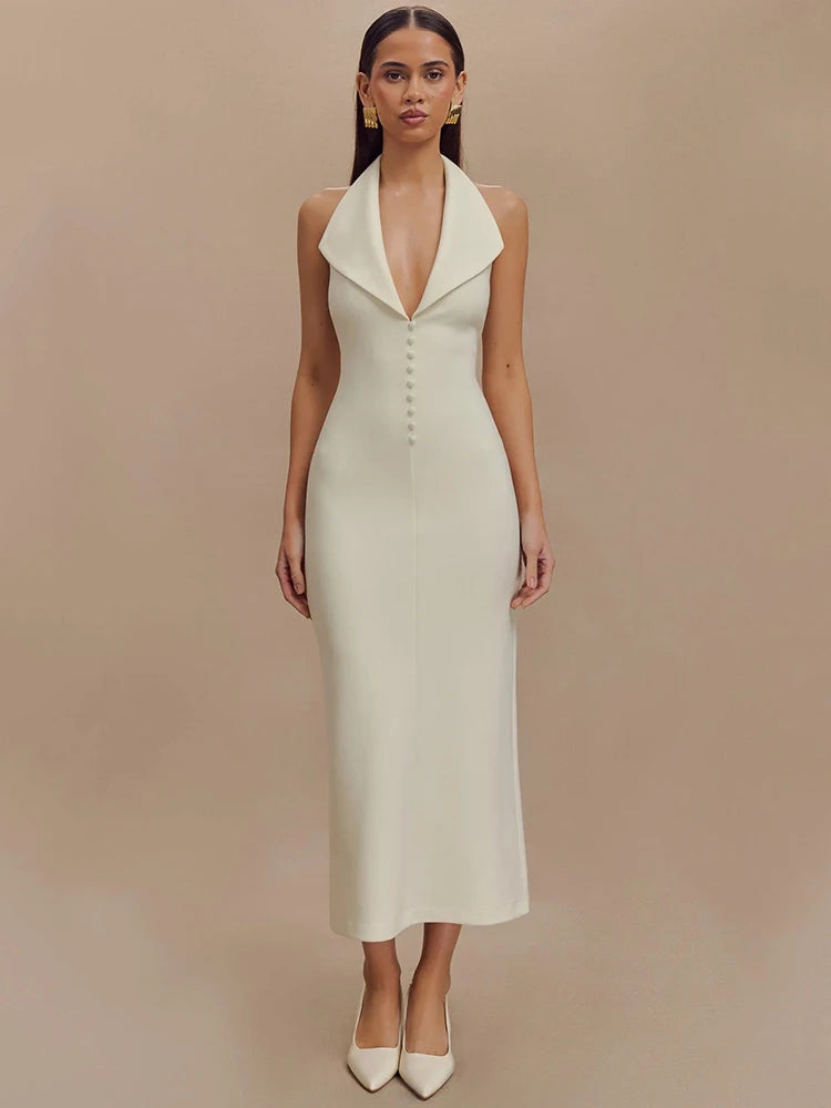 Elegant Backless Bodycon Tank Dress