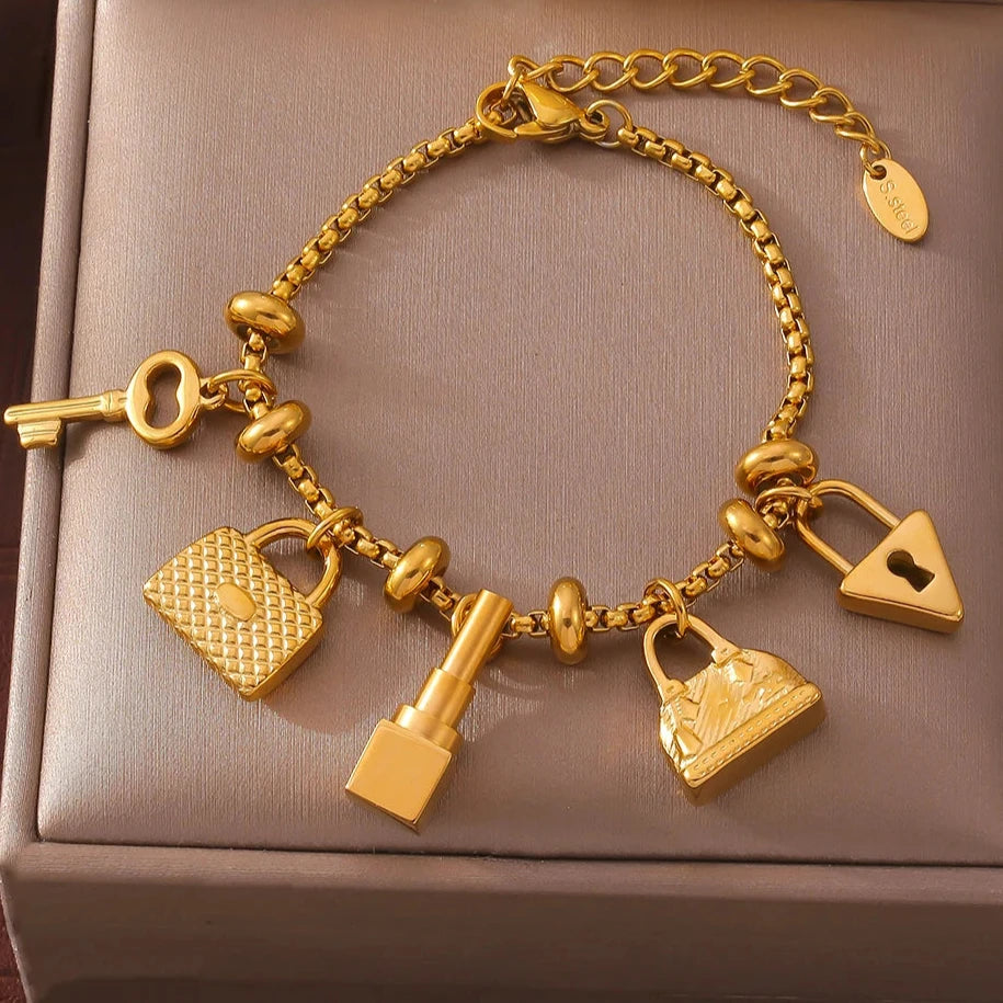 Stainless Steel Bracelets With Various Pendants