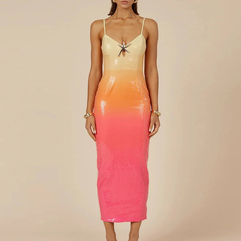 Starfish Suspender Summer Fashion Sleeveless Party Dress
