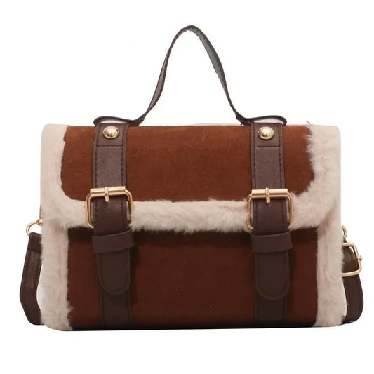 Lamb Plush Velvet Crossbody & Shoulder Handbag