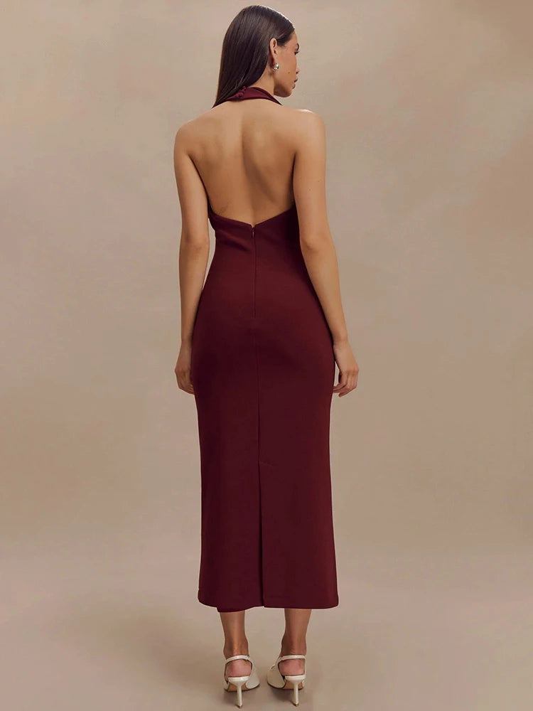 Elegant Backless Bodycon Tank Dress