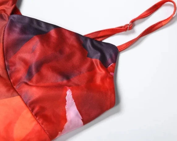 Weird Puss Tie-Dye Print 2 Piece Set