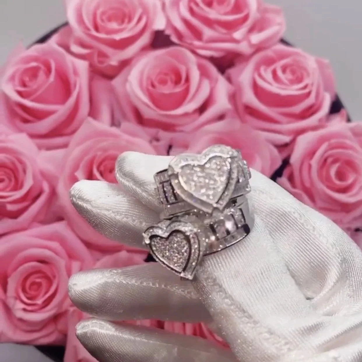 Lover Heart Shape Sparking Zirconia Ring