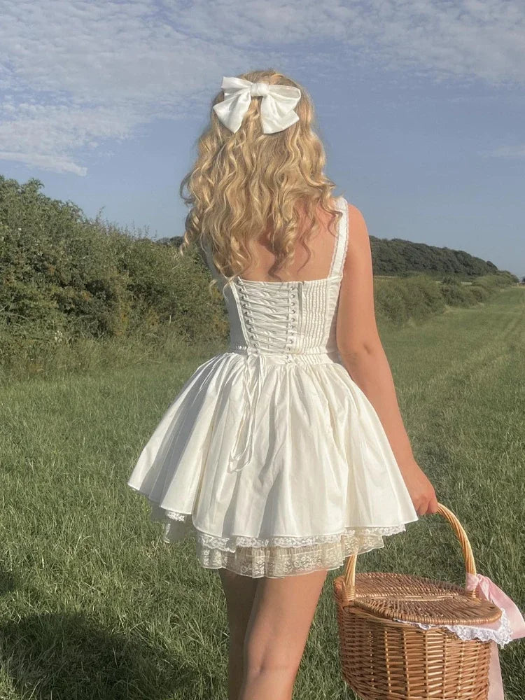 Sexy Spaghetti Strap Corset Fluffy Christmas Party Dresses