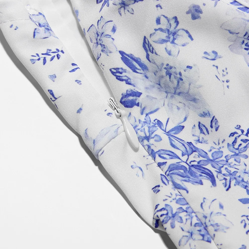 Split Thigh Midi Tie Front Solid Floral Print Beach Dresses