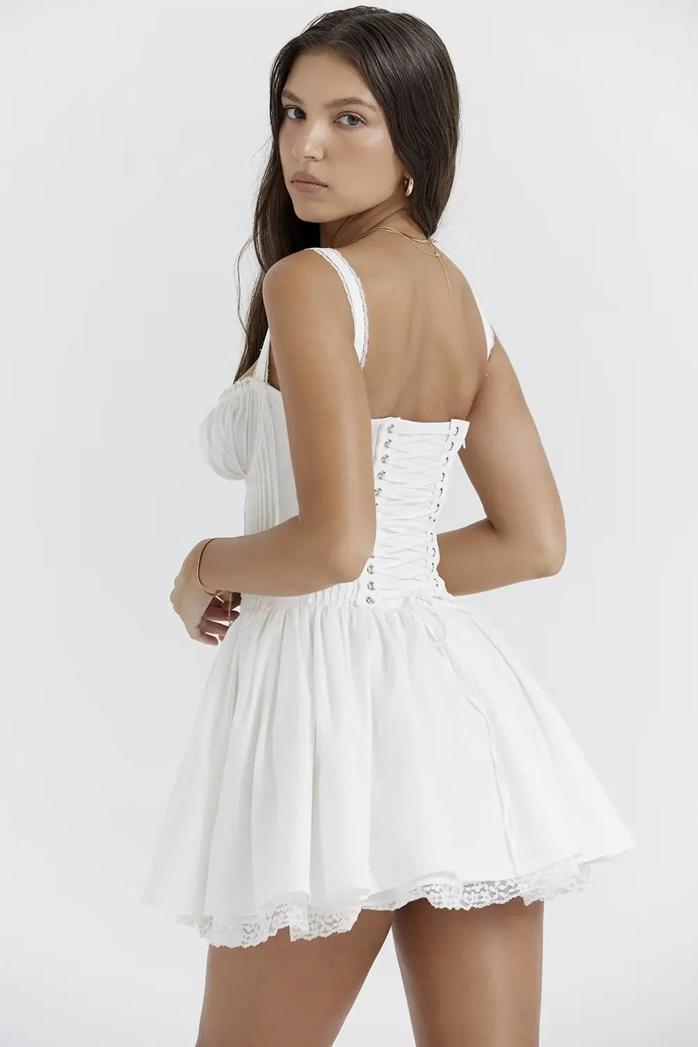Sexy Spaghetti Strap Corset Fluffy Christmas Party Dresses