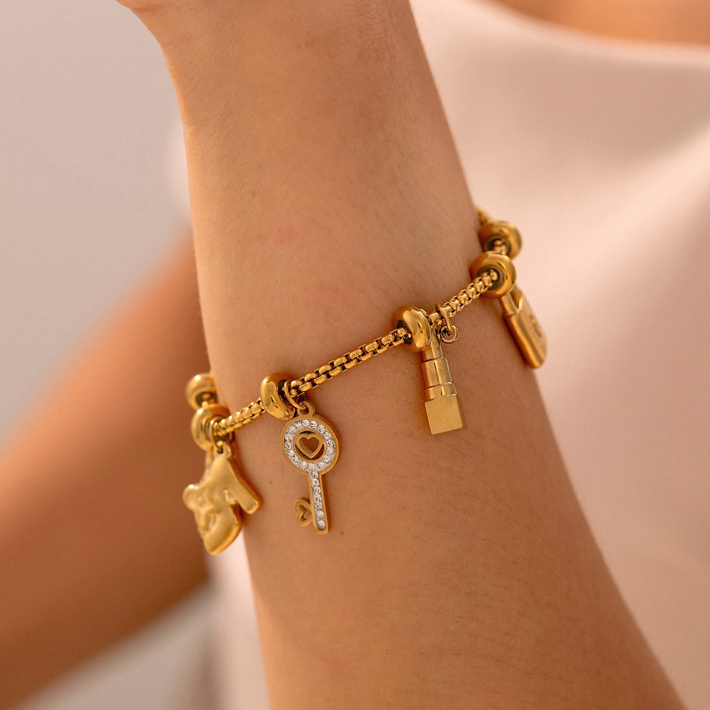 Stainless Steel Bracelets With Various Pendants